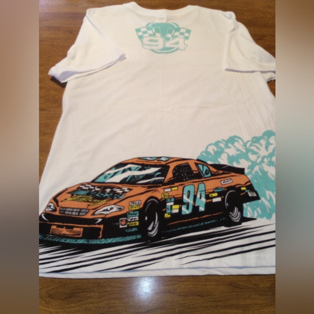 NASCAR 94 Bill Elliott 200 MPH Club Speedway Racer Front/Back Print White TShirt